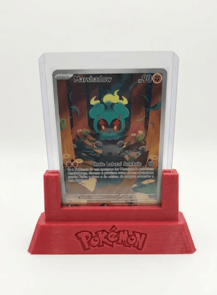 Suporte Expositor para Card Pokémon Base Display Impressa 3D Colecionador Cartas TCG